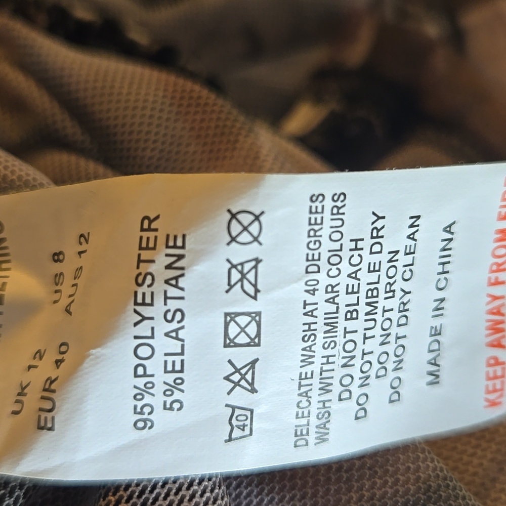 PrettyLittleThing-Draped lavender/gray print straight dress Sz 8 - Picture 14 of 16
